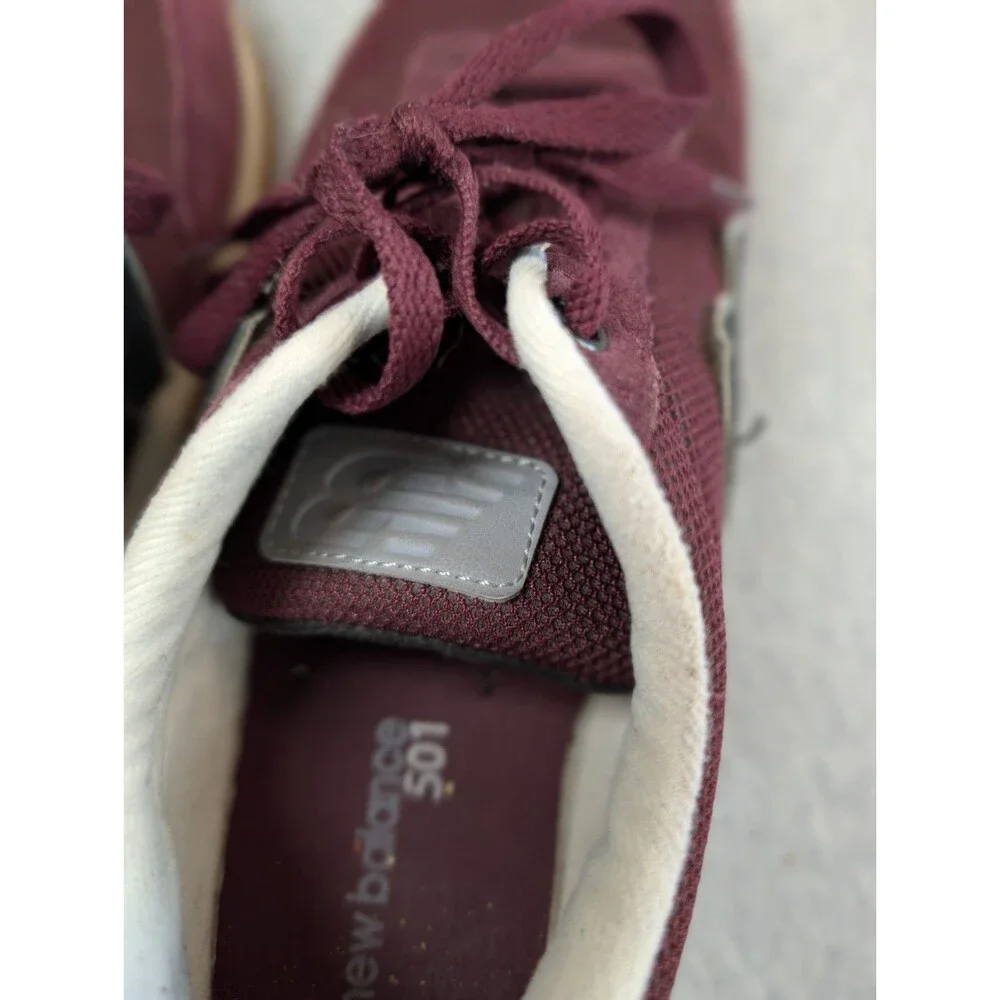 New Balance 501 Men's Burgundy Low Top Lace Up Athletic Sneaker MZ501RPB S-9.5